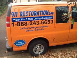 Water damage Longview equipped truck