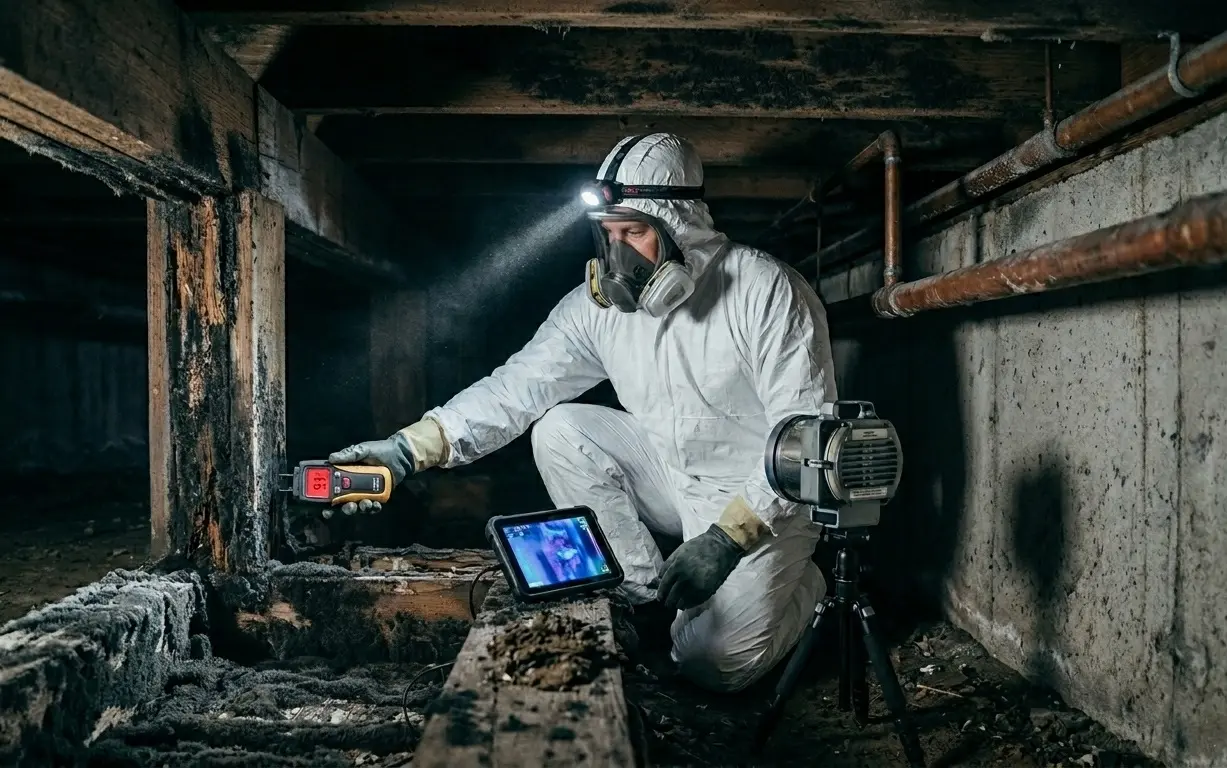 black mold in crawlspace